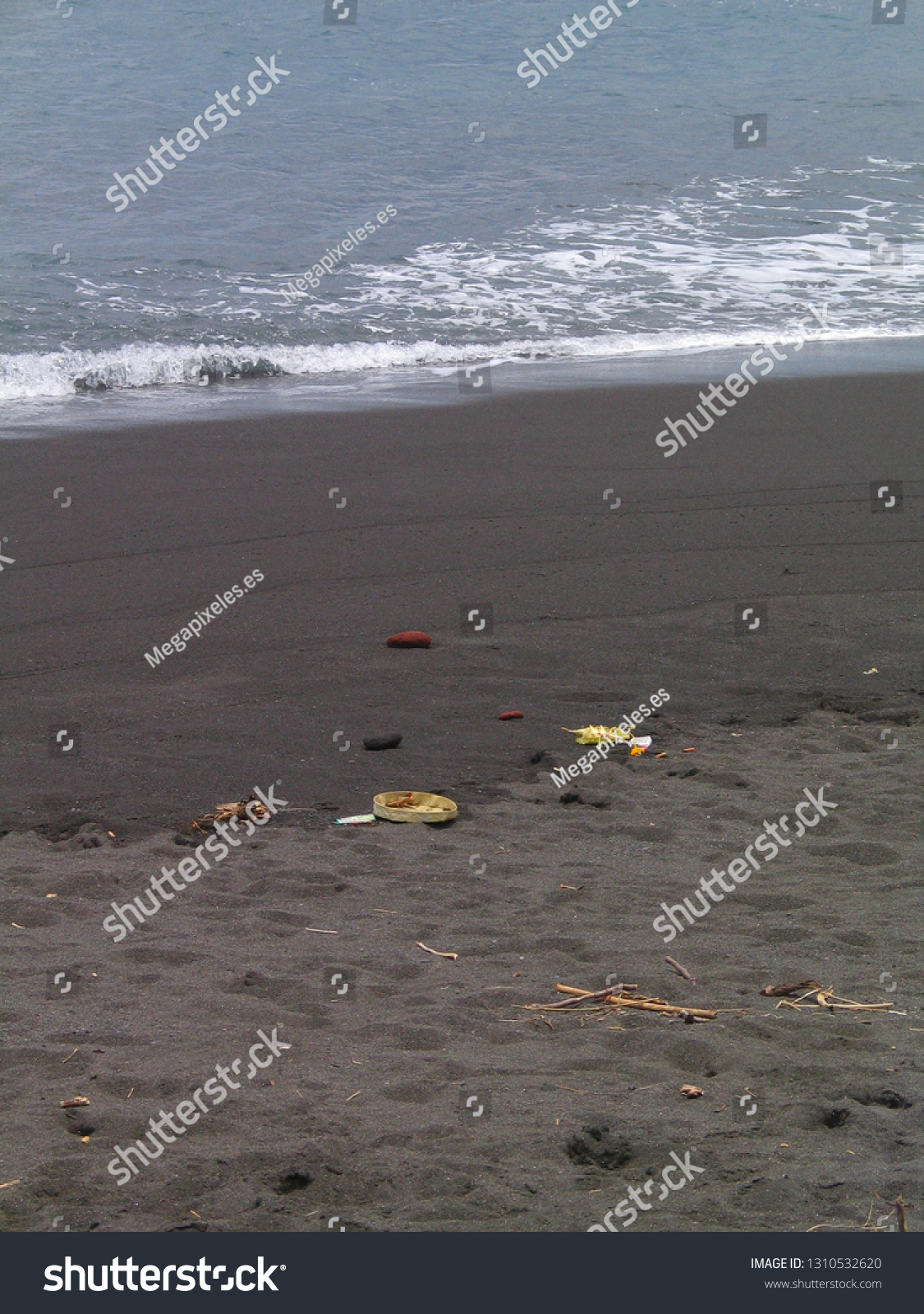 Bali Black Sand Beach Indonesia Asia Stock Photo Edit Now 1310532620