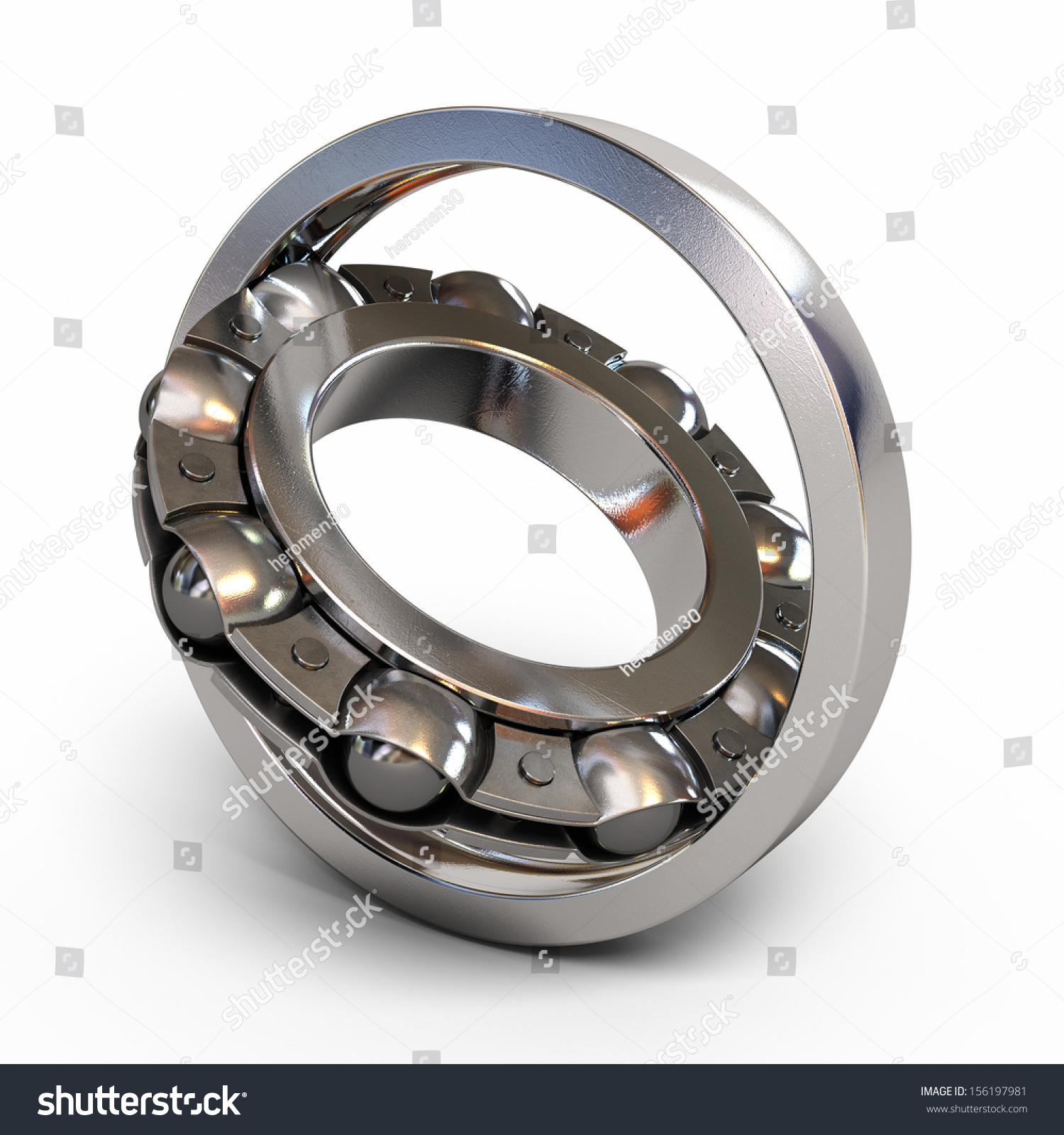 Ball Bearing Render Detail Section Isolated Stock Illustration ...