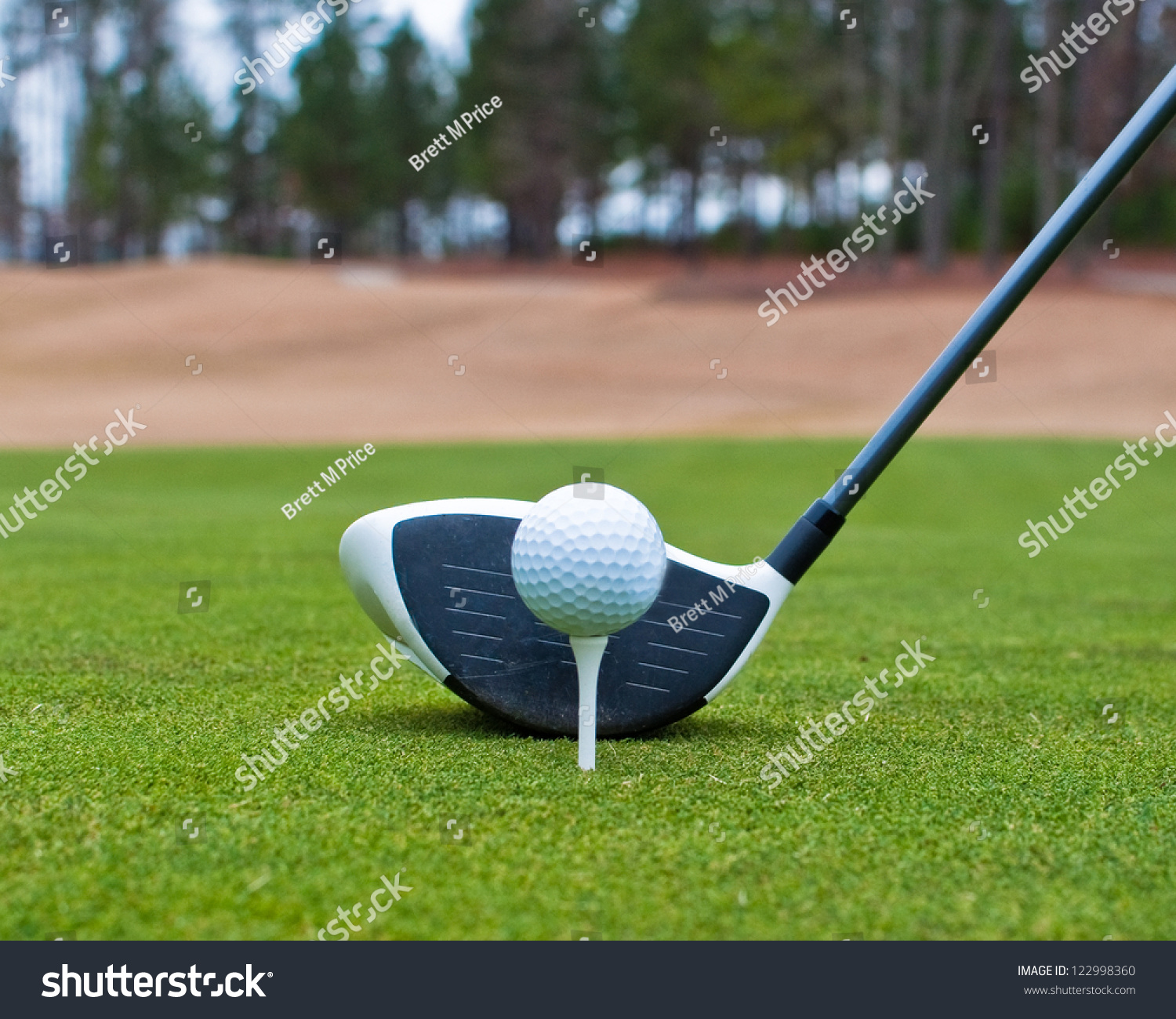 Ball On Tee Stock Photo (Edit Now) 122998360