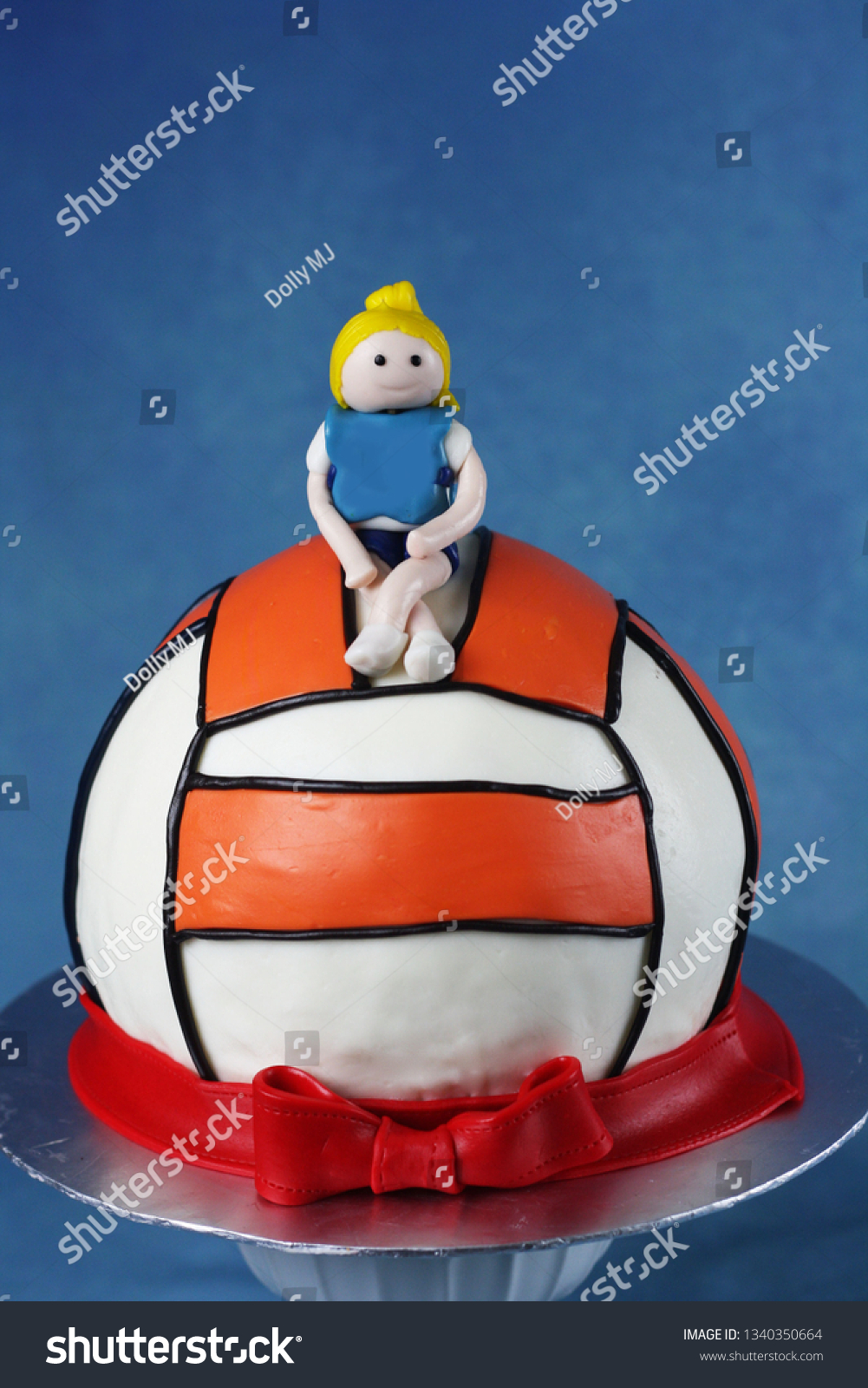 Ball Shape Cake Handball Player Stock Photo Edit Now