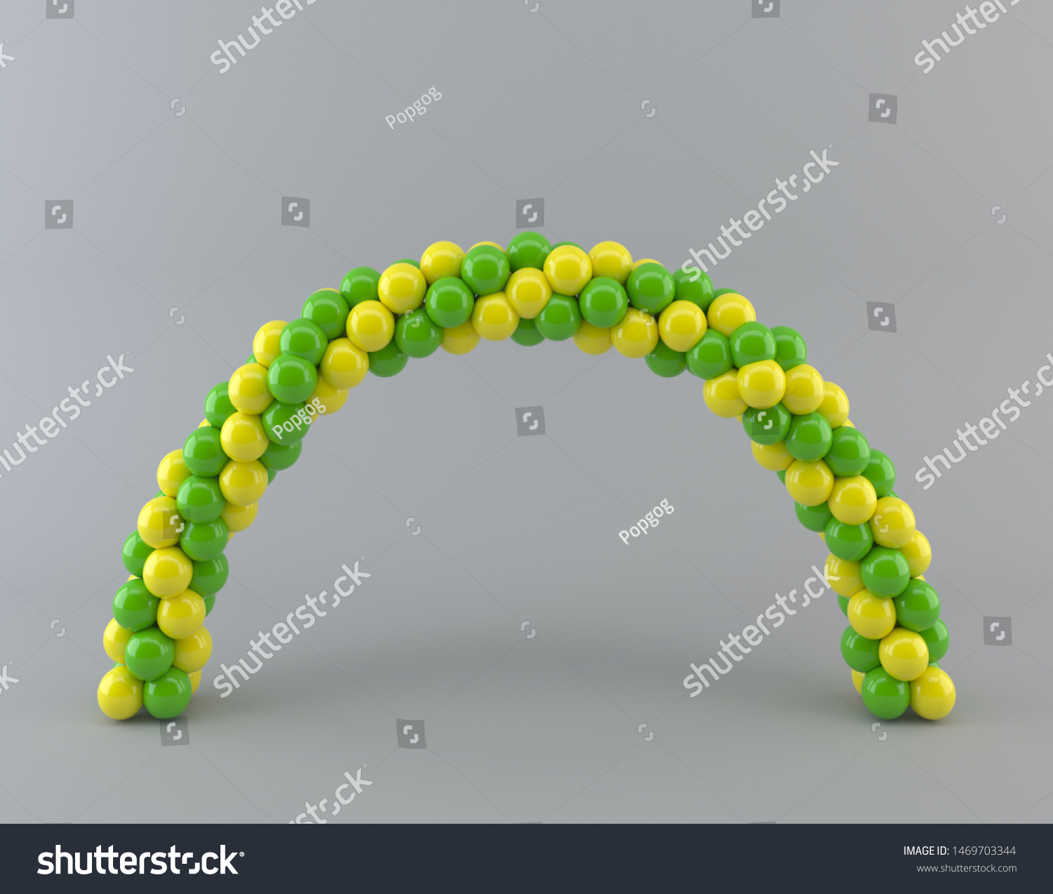 Download Balloon Archway Door Yellow Green Arches Stock Illustration 1469703344