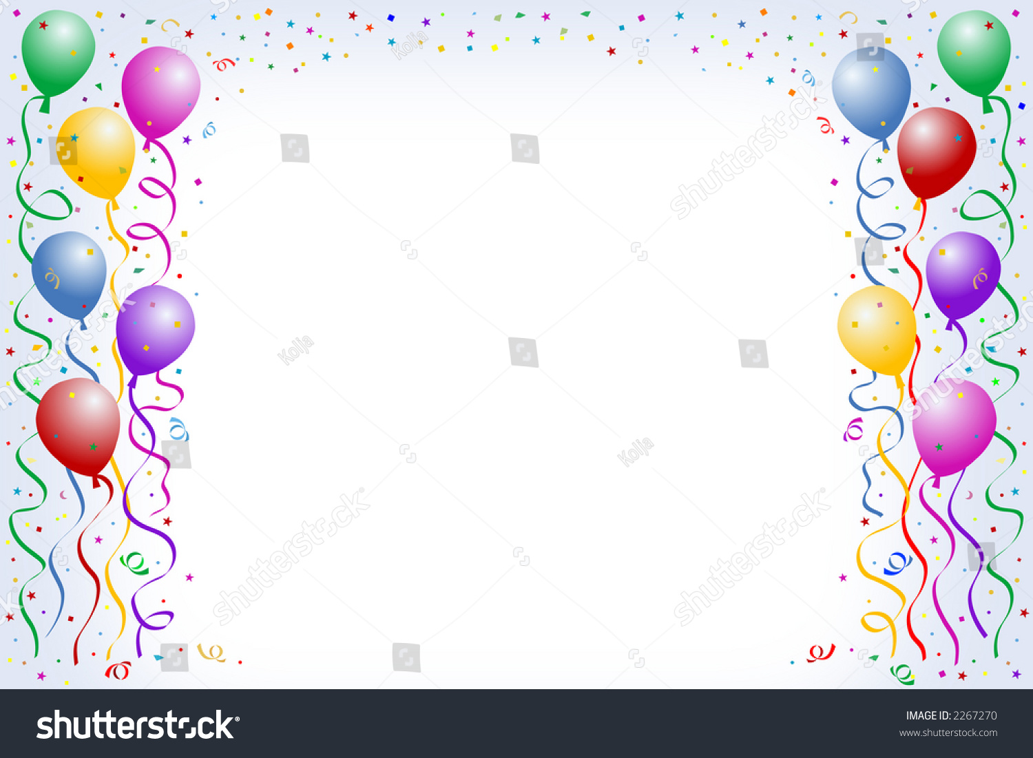 Balloon Border Stock Photo 2267270 : Shutterstock