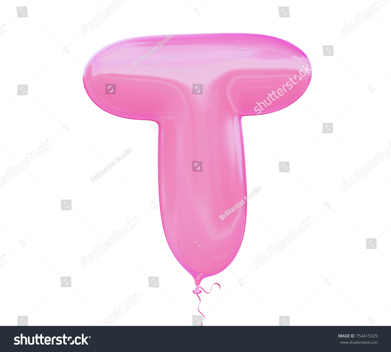 Balloon Pink Bubble Gum Color Font Stock Illustration Royalty Free