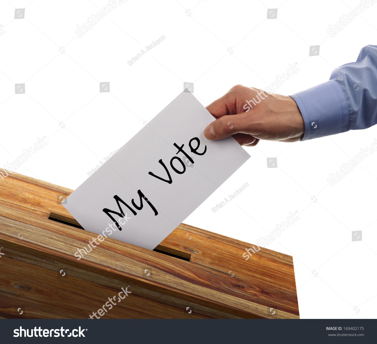 Ballot Box Person Casting My Vote Stock Photo 169402175 - Shutterstock