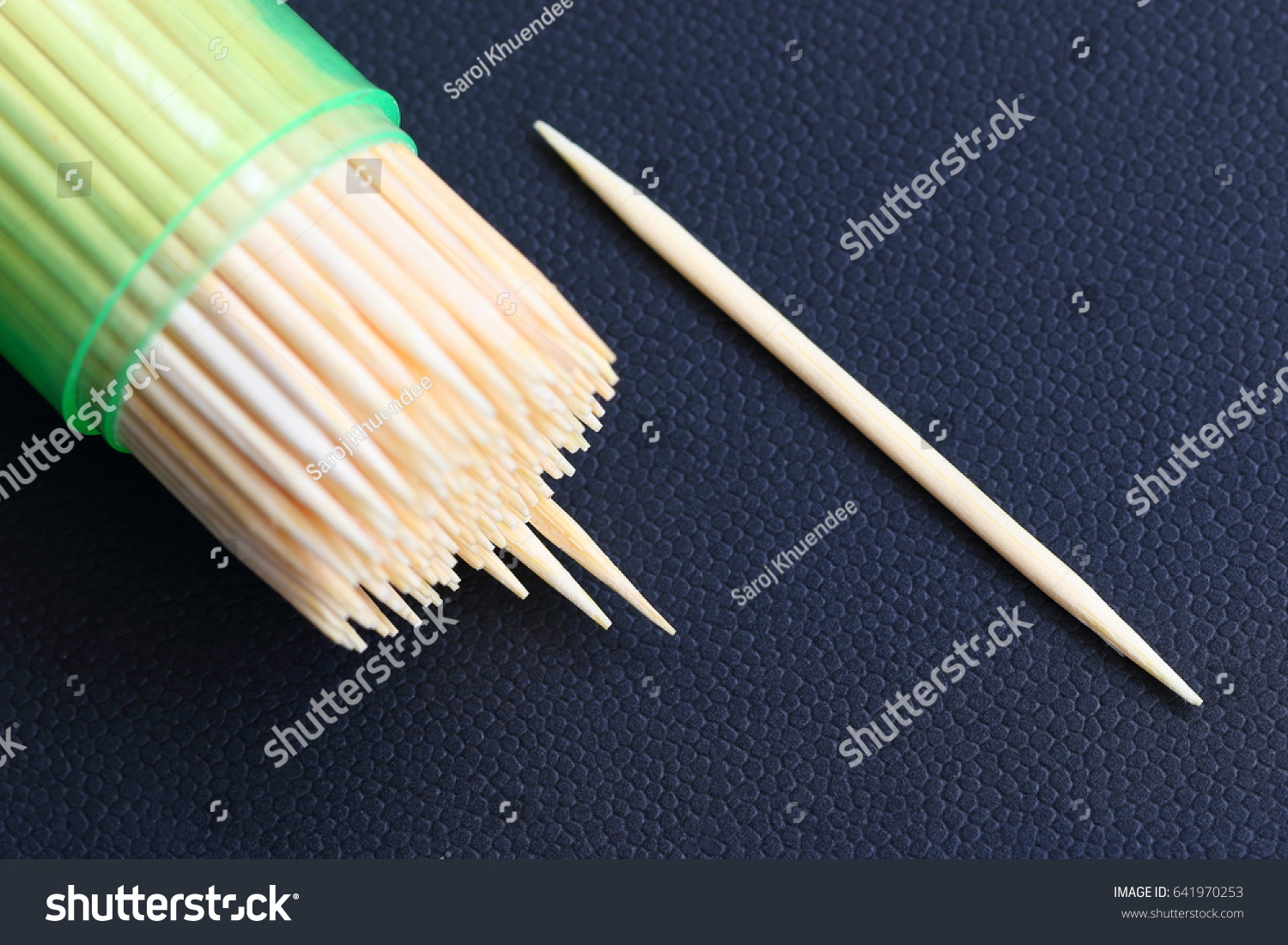 black plastic toothpicks