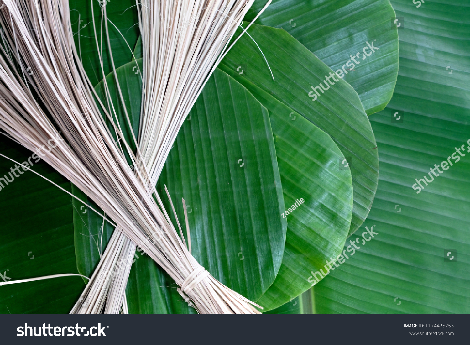 Banana Leaf Bamboo Thai Packaging Stock Photo Edit Now