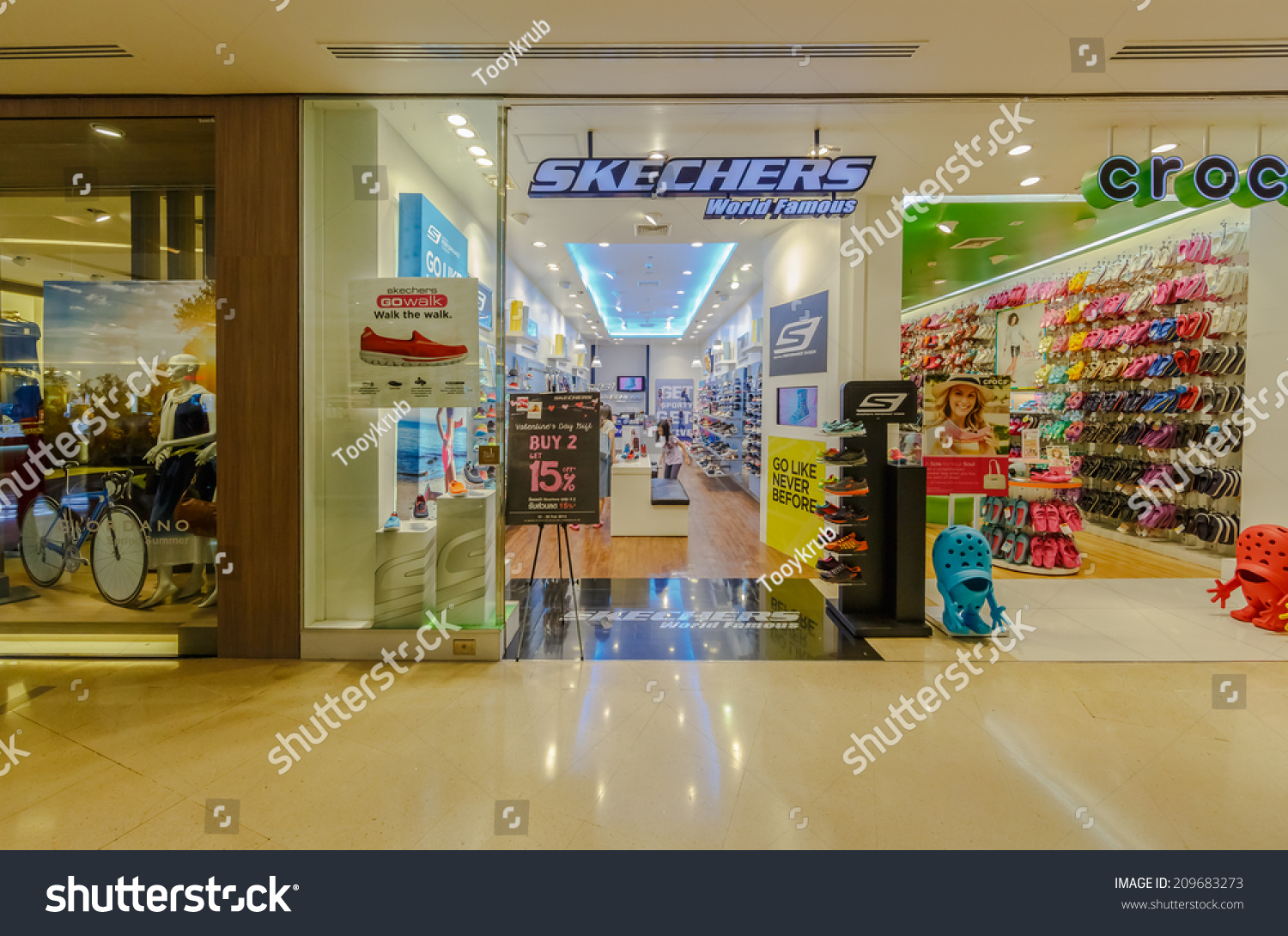 Bangkok Feb 22 Skechers Shoes Shop 