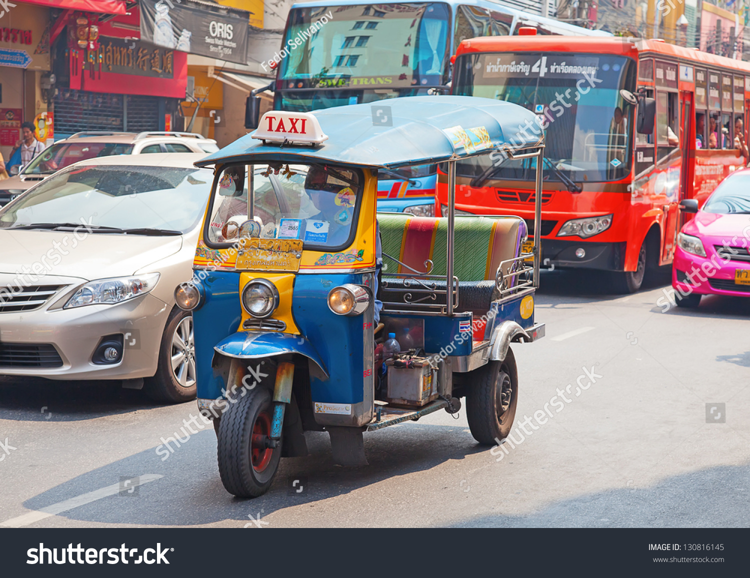 Bangkok February 20 Tuktuk Moto Taxi Stock Photo 130816145 - Shutterstock