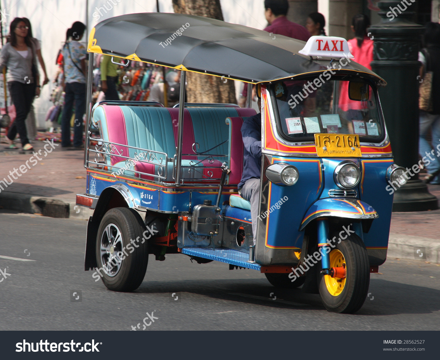 Bangkok - January 23: Famous Three-Wheeled Taxi (Tuktuk) On The Street ...