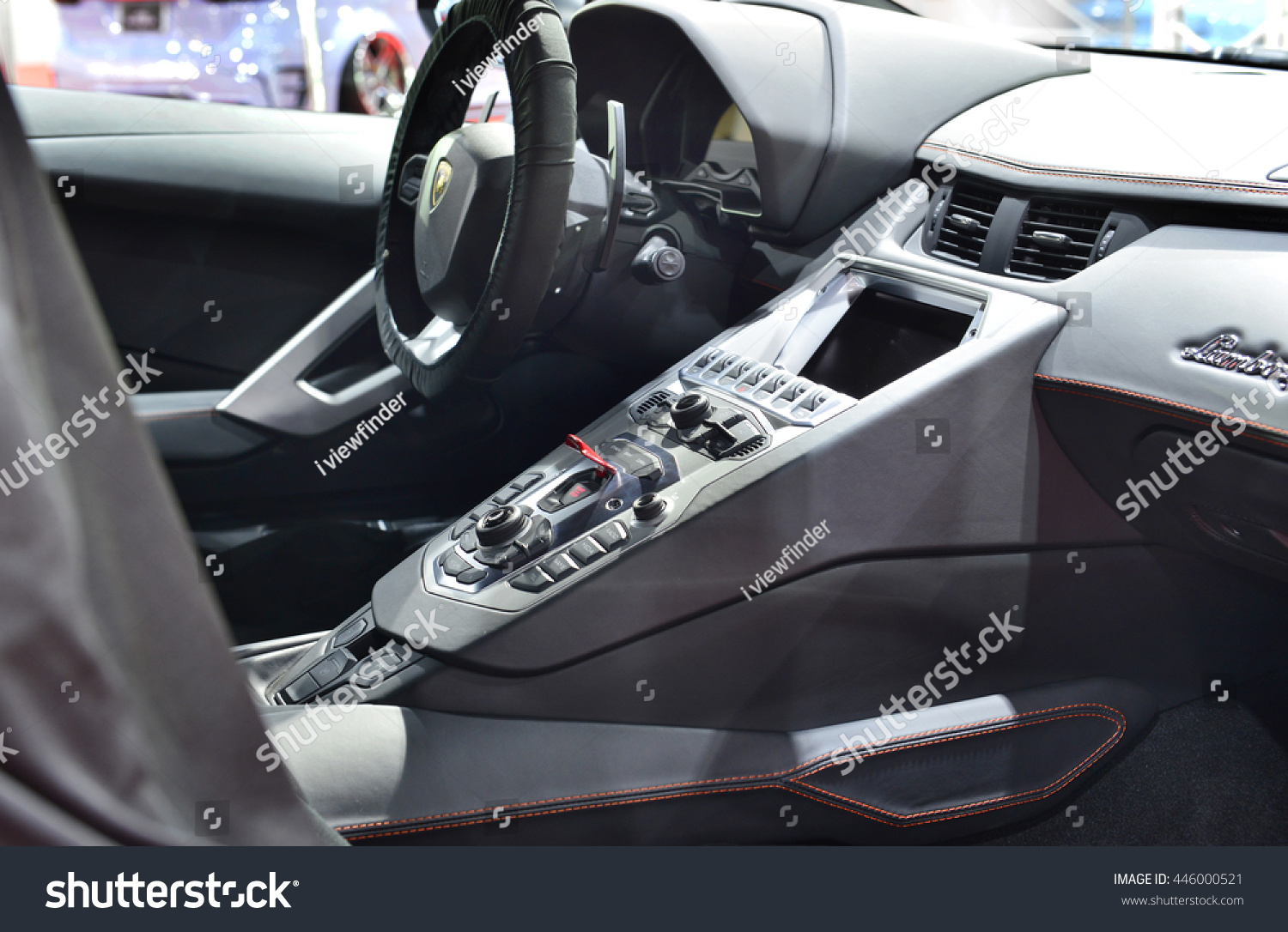 Bangkok June 23 Interior Lamborghini Aventador Stock Photo