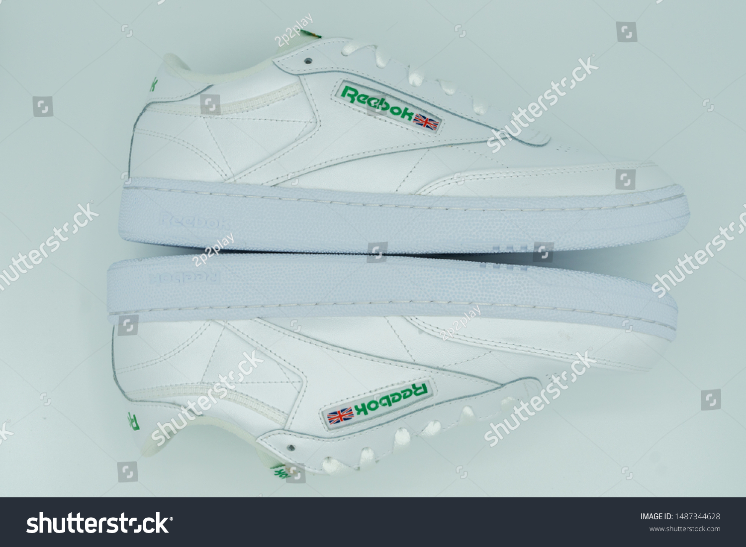 reebok classic leather white green - 61 