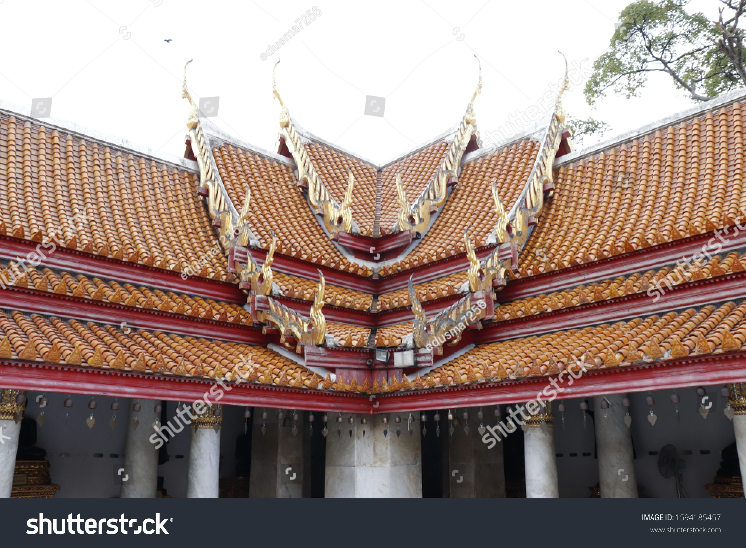 Bangkok Thailand Dec 20 2019 Beautiful Stock Photo 1594185457   Stock Photo Bangkok Thailand Dec A Beautiful View Of Marble Temple In Chinatown 1594185457 