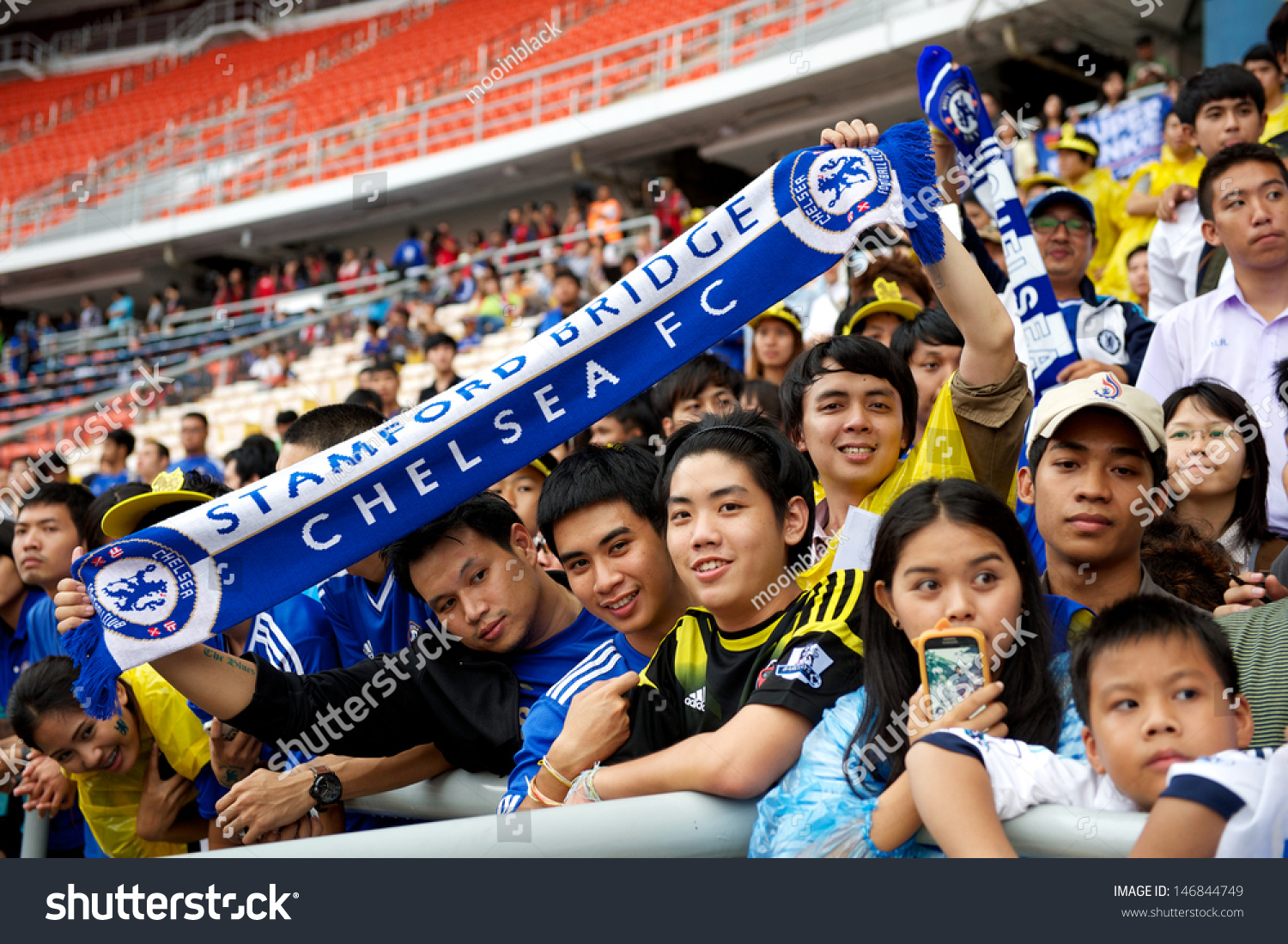 Bangkok,Thailand-July 16:Unidentified Thai Fans Supporters During A ...