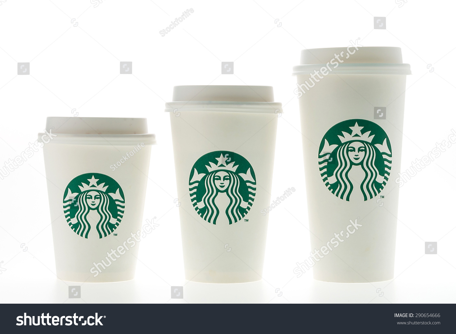 Bangkok, Thailand - Jun 9, 2015 : Starbucks Coffee Cup On White ...