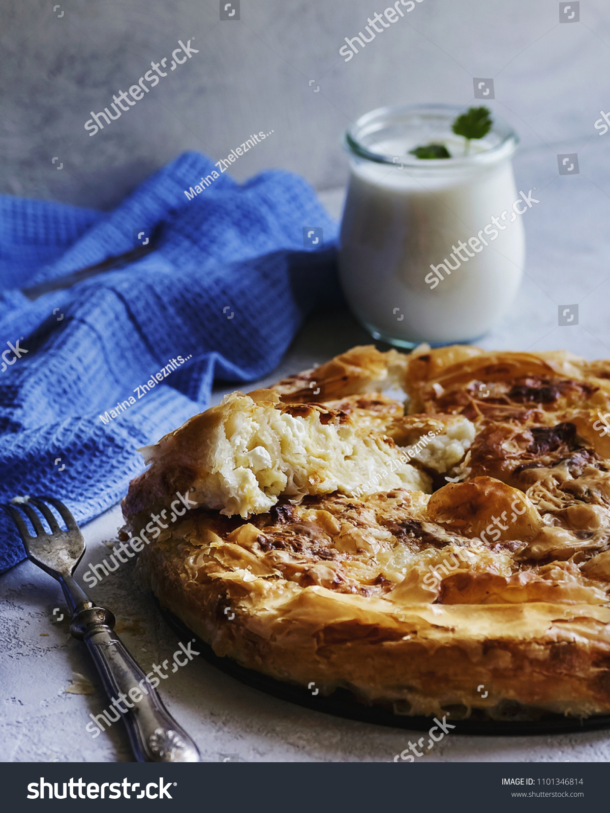 Banitsa Bulgarian Cheese Pie Stock Photo Edit Now 1101346814