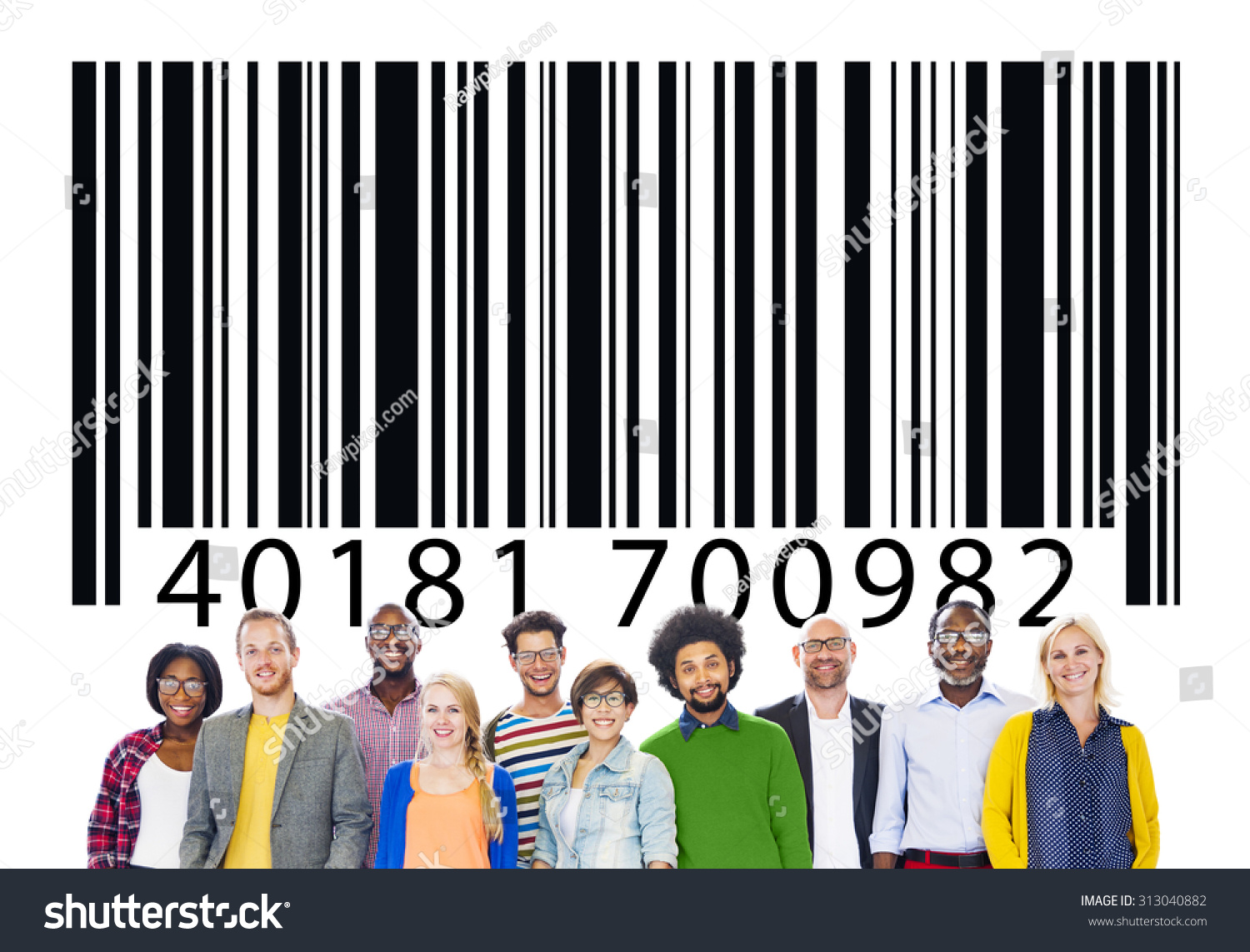 Bar Code Digital Technology Concept Stock Photo (Edit Now) 313040882