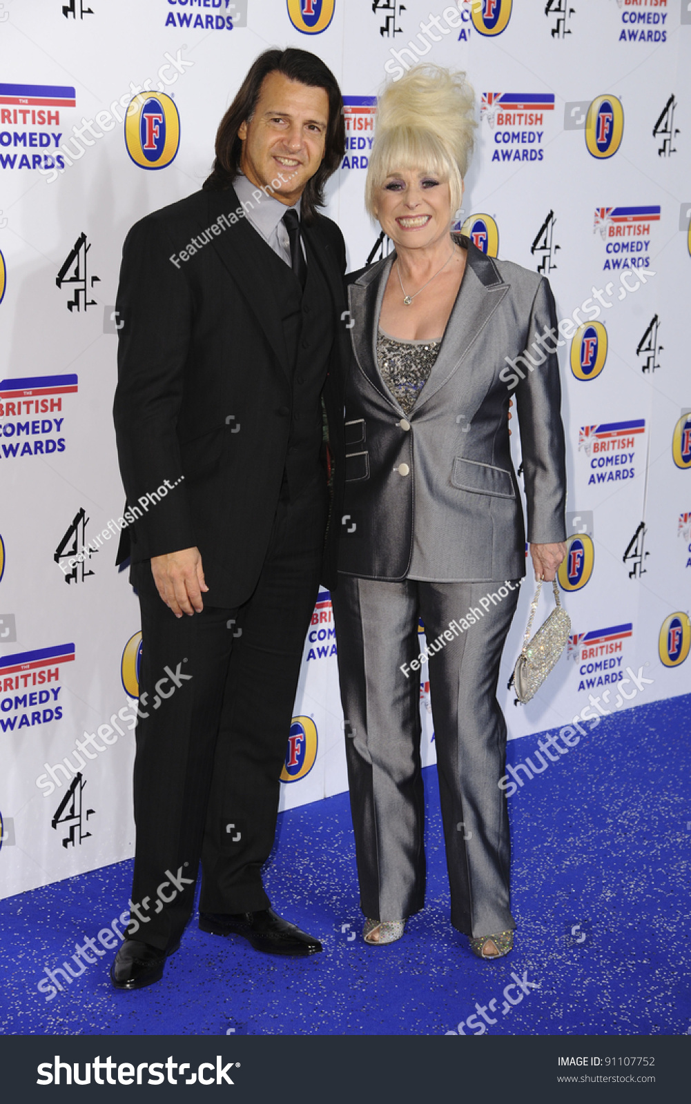 Barbara Windsor Husband Scott Mitchell Arriving Stock Photo 91107752   Stock Photo Barbara Windsor And Husband Scott Mitchell Arriving For The British Comedy Awards At 91107752 