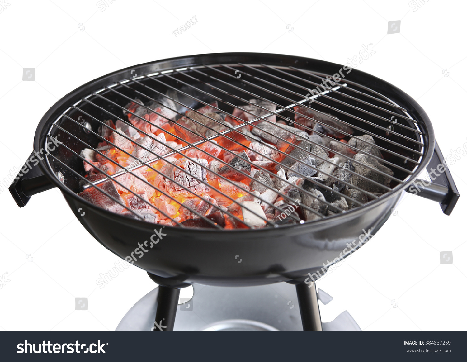 Barbecue On White Background Stock Photo (Edit Now) 384837259