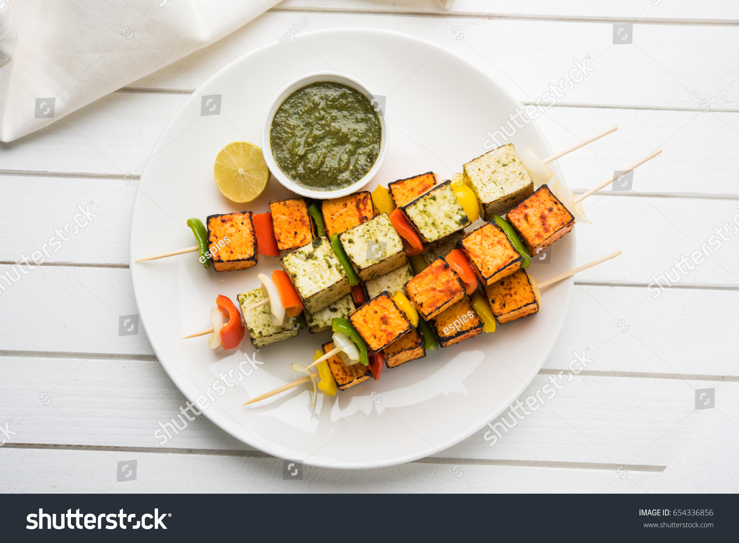 Barbecue Paneer Tikka Kabab Indian Tandoori Stock Photo Edit Now