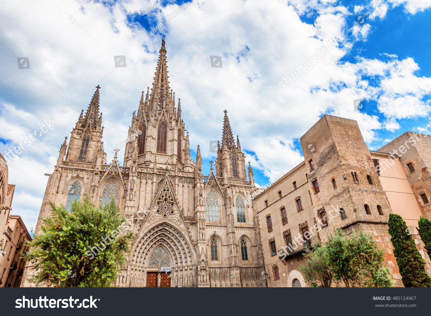 Barcelona Cathedral Dedicated Holy Cross Saint Stock Photo 485124967 ...