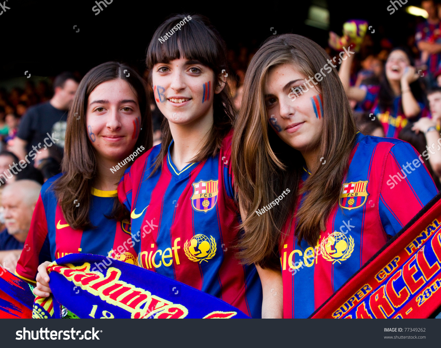 Barcelona - May 13: Unidentified Fc Barcelona Supporters Celebrate The ...