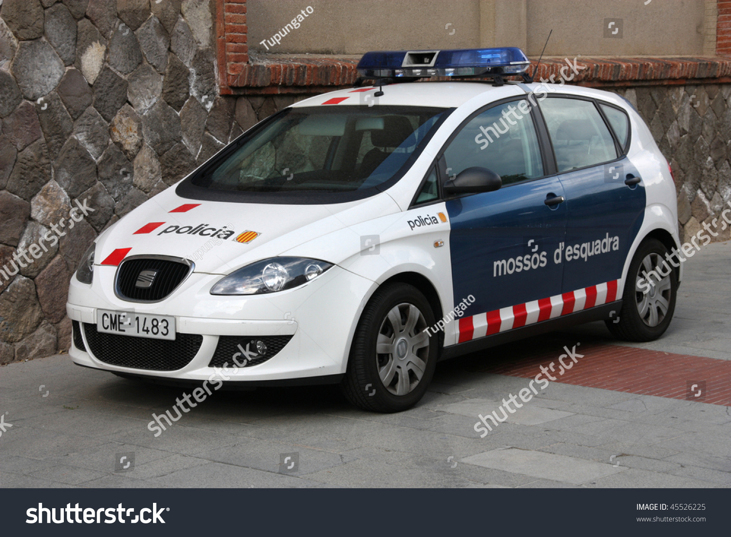 Barcelona - September 13: Mossos D'Esquadra Seat Altea Police Car On ...