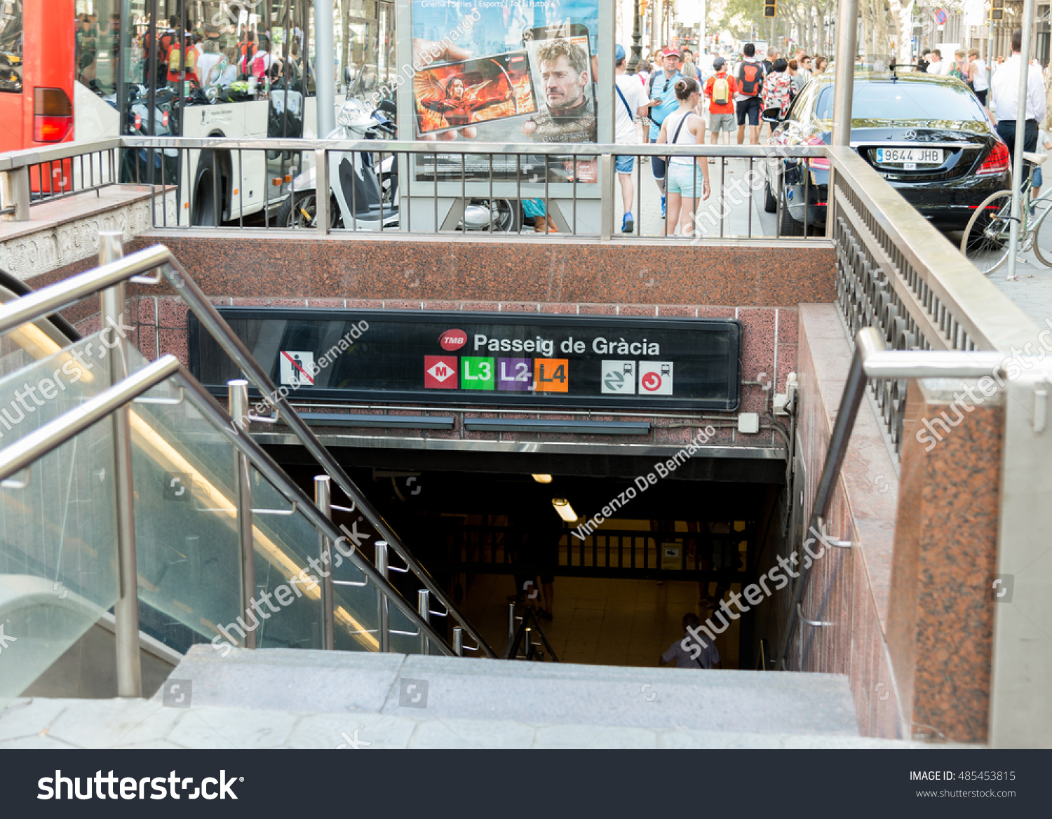 Barcelona Spain August 2 Entrance Metro Stock Photo Edit Now