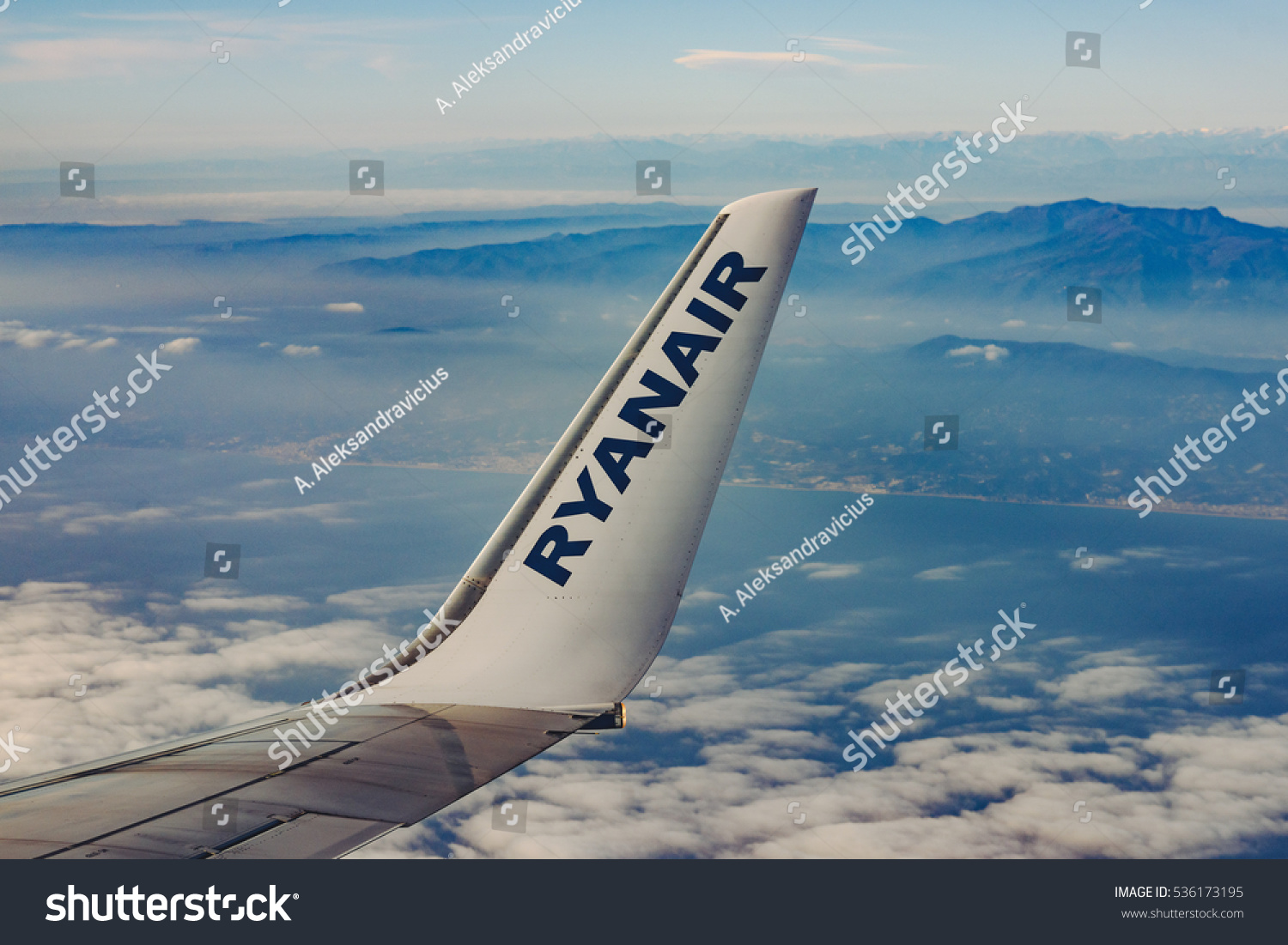 Barcelona, Spain December 23, 2015 LowCost Airline Ryanair Logo On