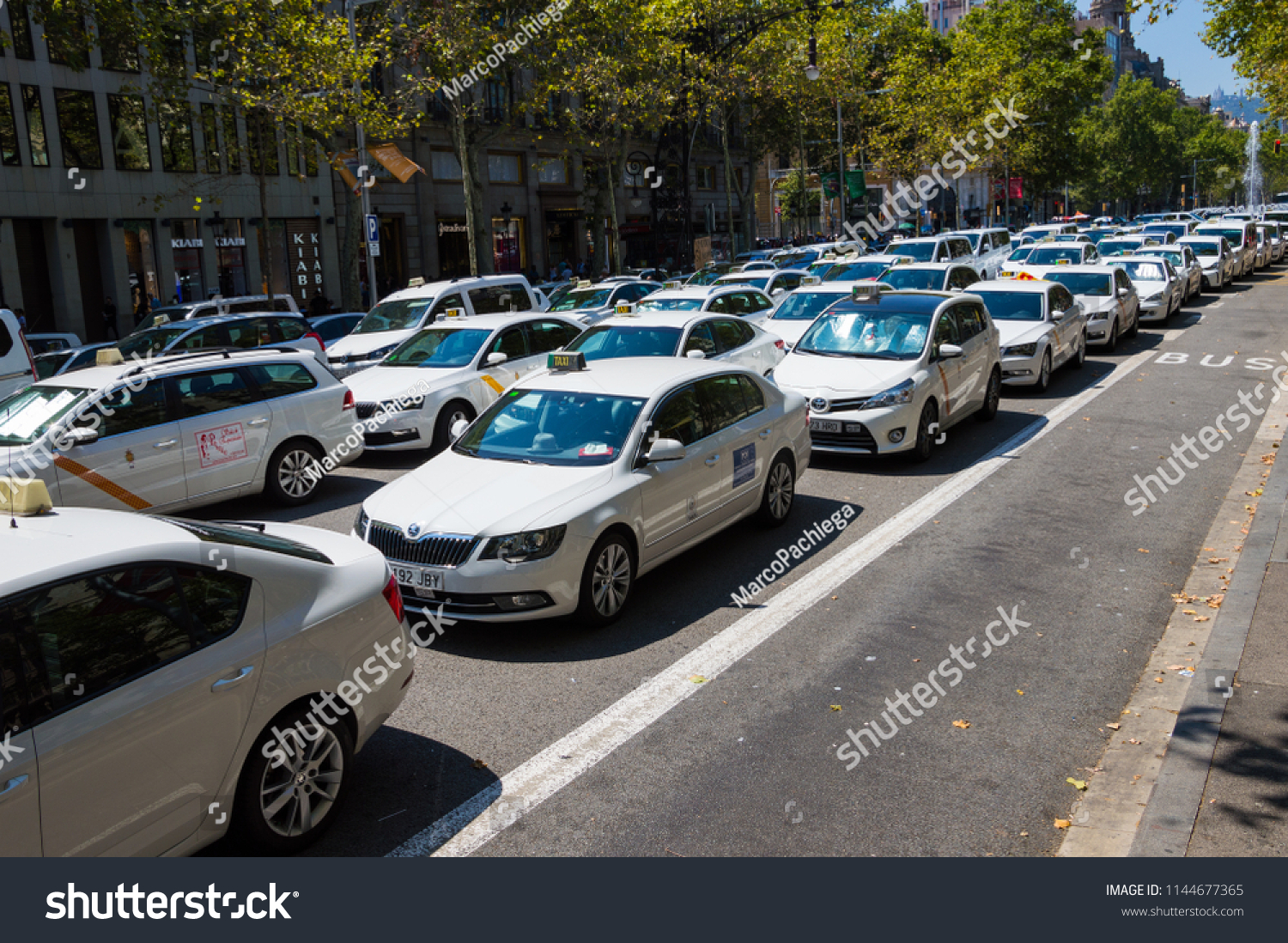 Barcelona Spain July 29 2018 Strike Stock Photo (Edit Now) 1144677365