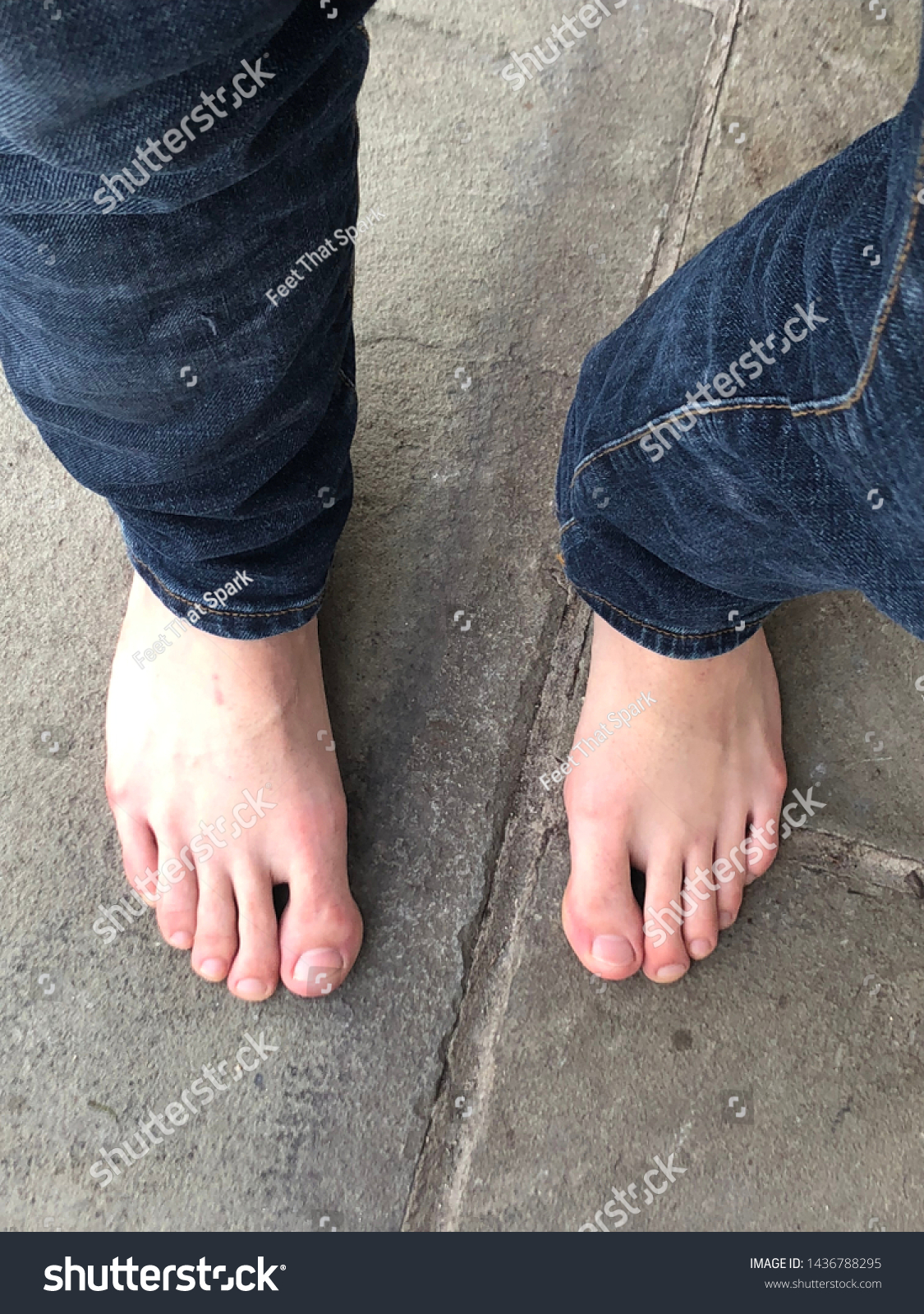 Jeans and feet