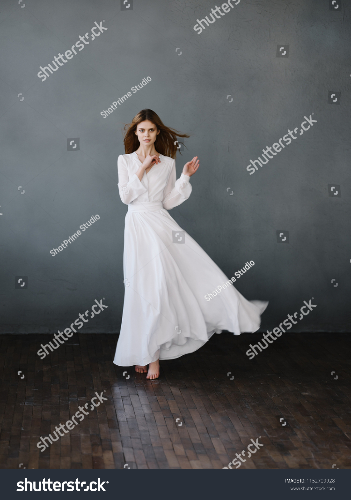 plain white long frock