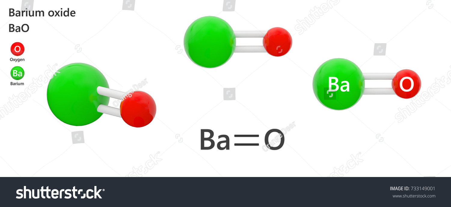 Barium Oxide Molecular Formula Bao White Stock Illustration 733149001