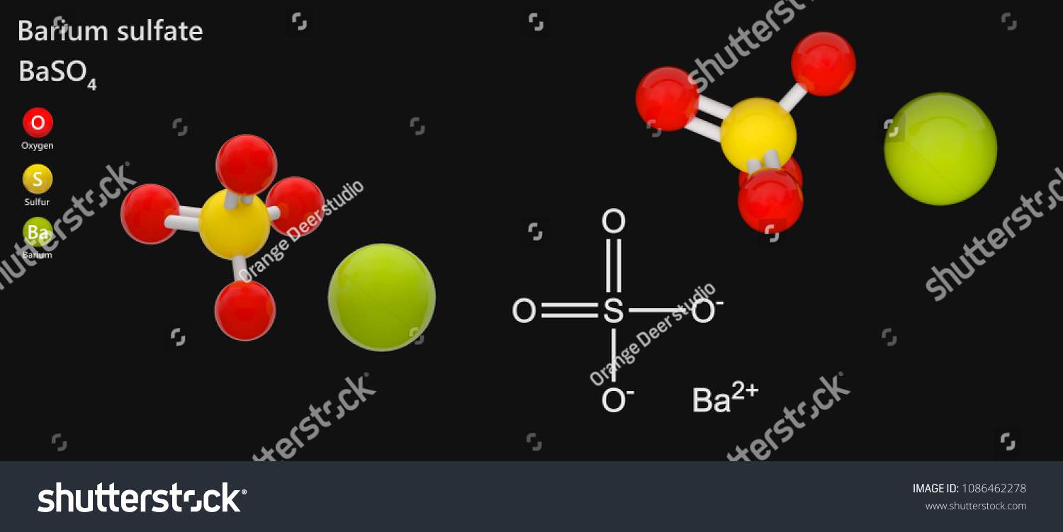 Barium Sulfate Molecular Formula Baso4 Bao4s Stock Illustration 1086462278 4116