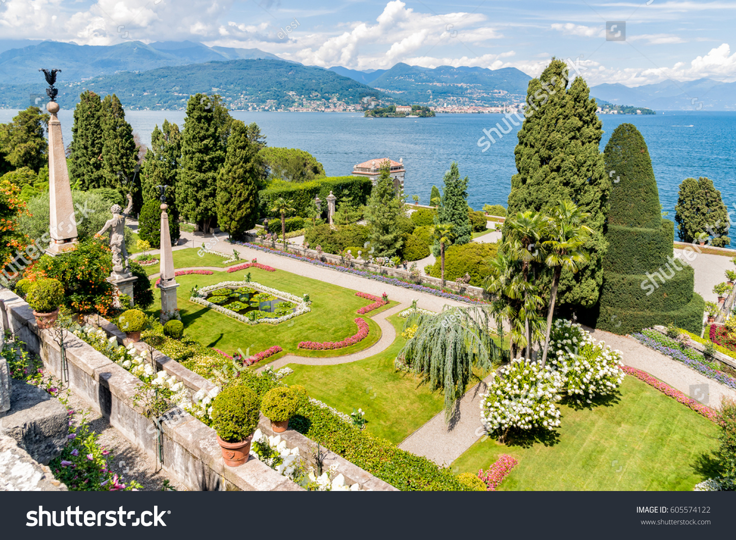 Baroque Garden Island Bella Isola Bella Stock Photo 605574122