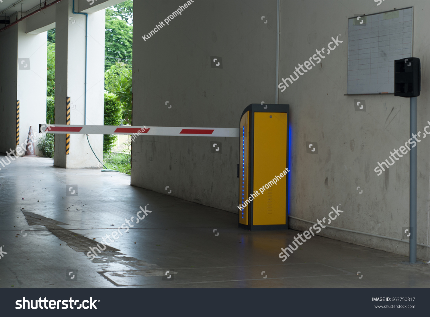 Barrier Entrance Carport Stock Photo (Edit Now) 663750817