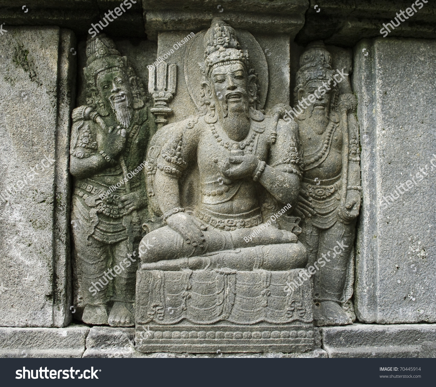 Bas-Reliefs Of Prambanan Temple, Java, Indonesia Stock Photo 70445914 ...