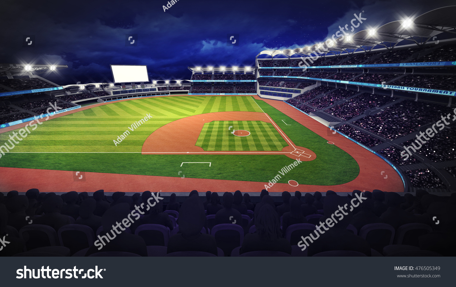 Baseball Stadium Green Grass Playground Sport Illustrazione Stock 476505349 Shutterstock