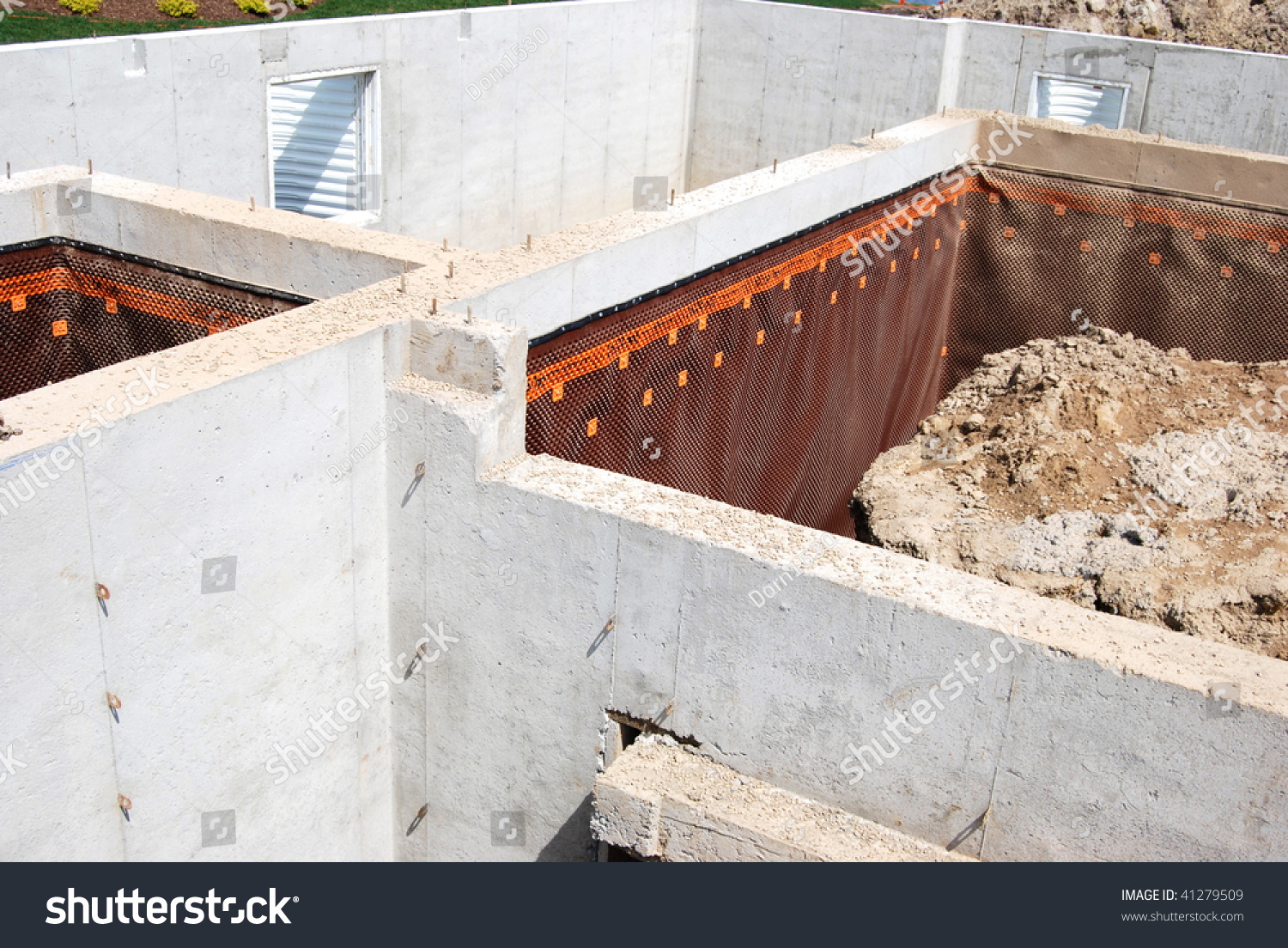Basement Foundation New Construction Stock Photo 41279509