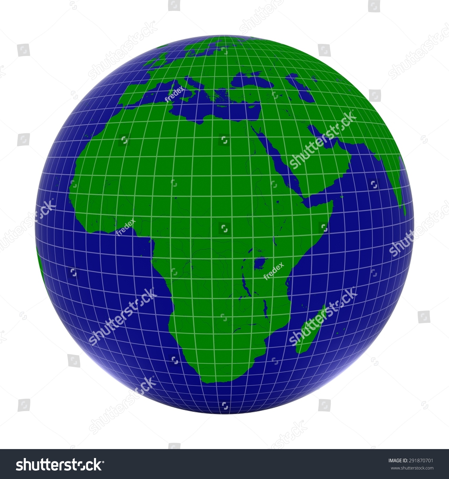 Earth With Grid Lines Basic Blue Green Planet Earth Grid Stock Illustration 291870701 |  Shutterstock