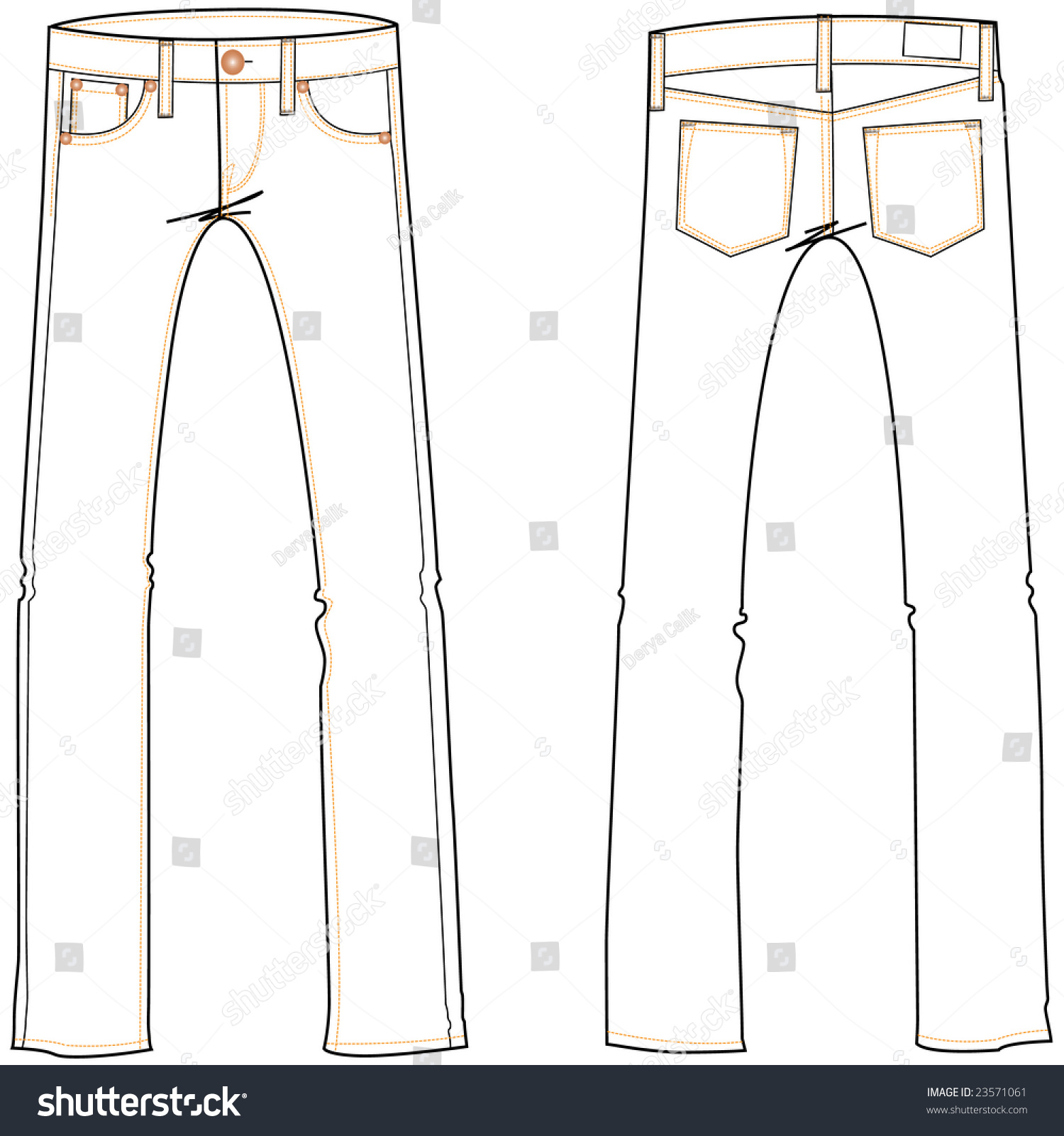 Basic Jeans Illustration - 23571061 : Shutterstock