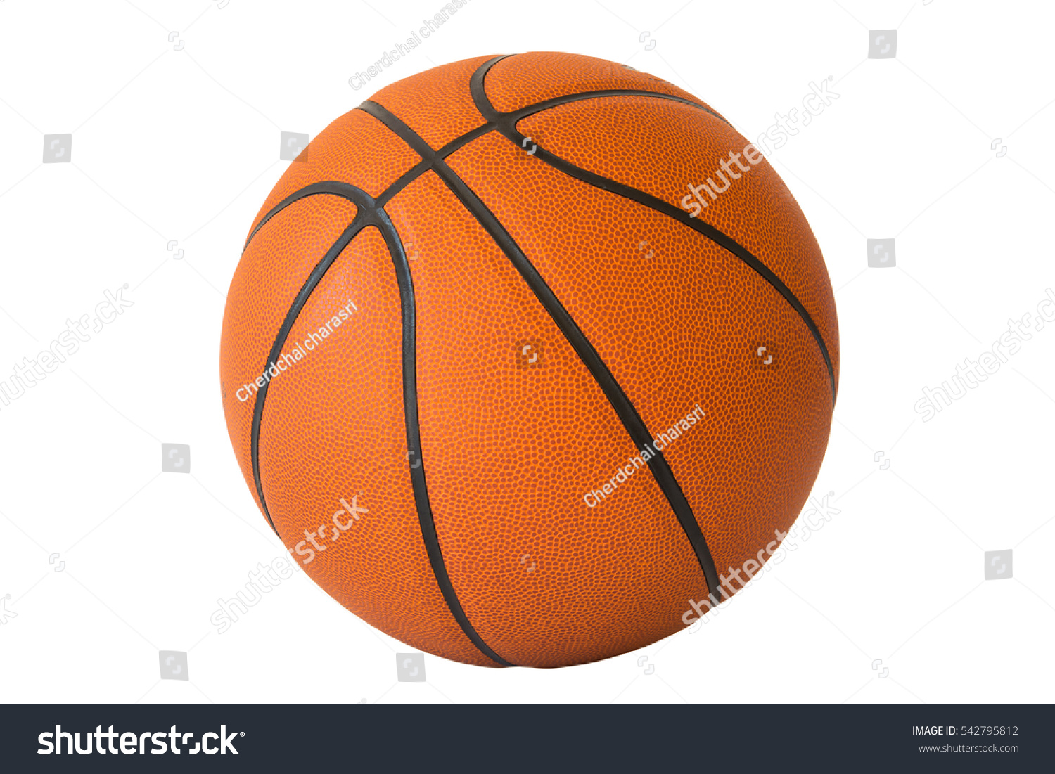 Basketball Isolated On White Background Stock Photo 542795812