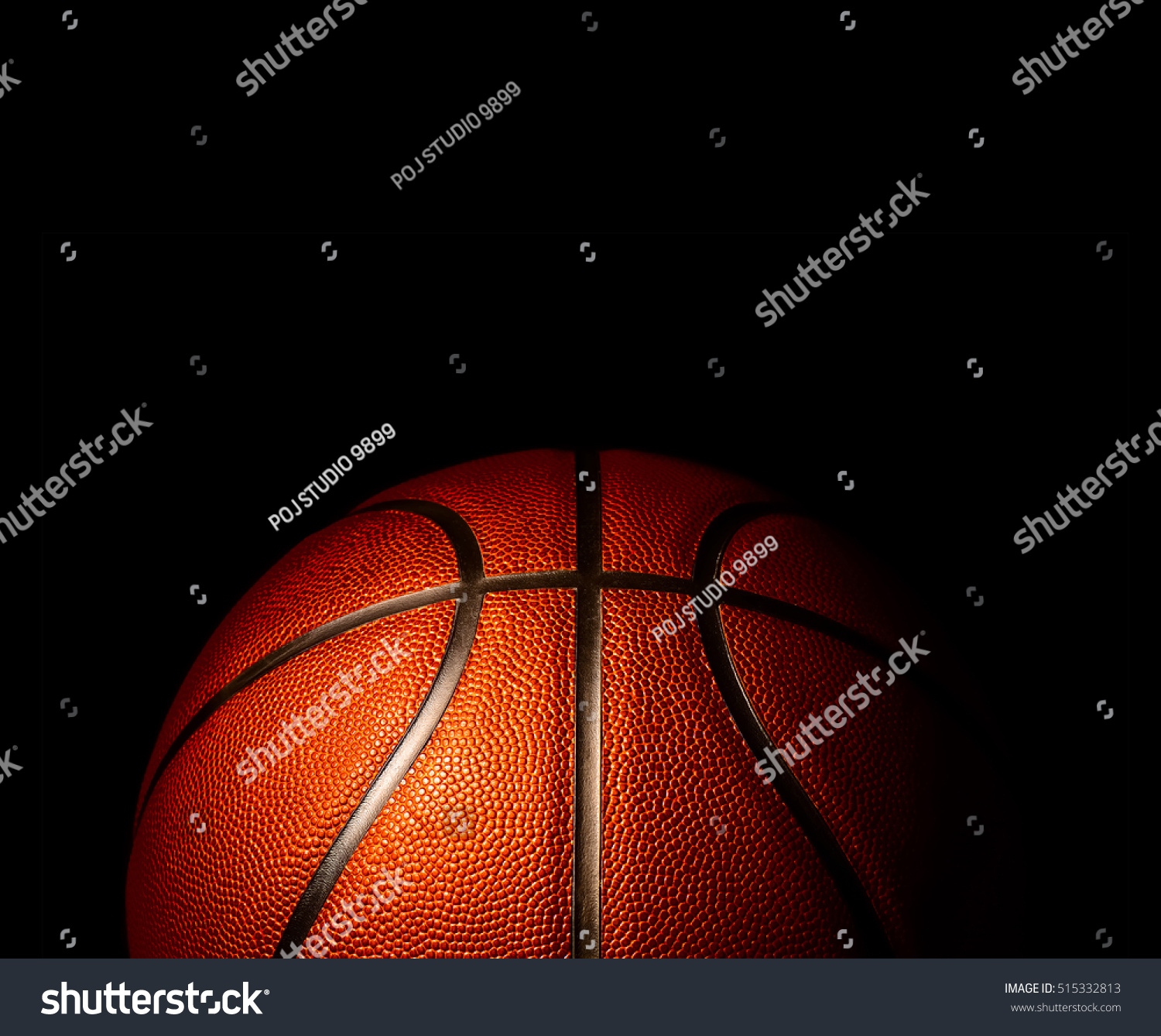 Basketball On Black Background Stock Photo 515332813 - Shutterstock