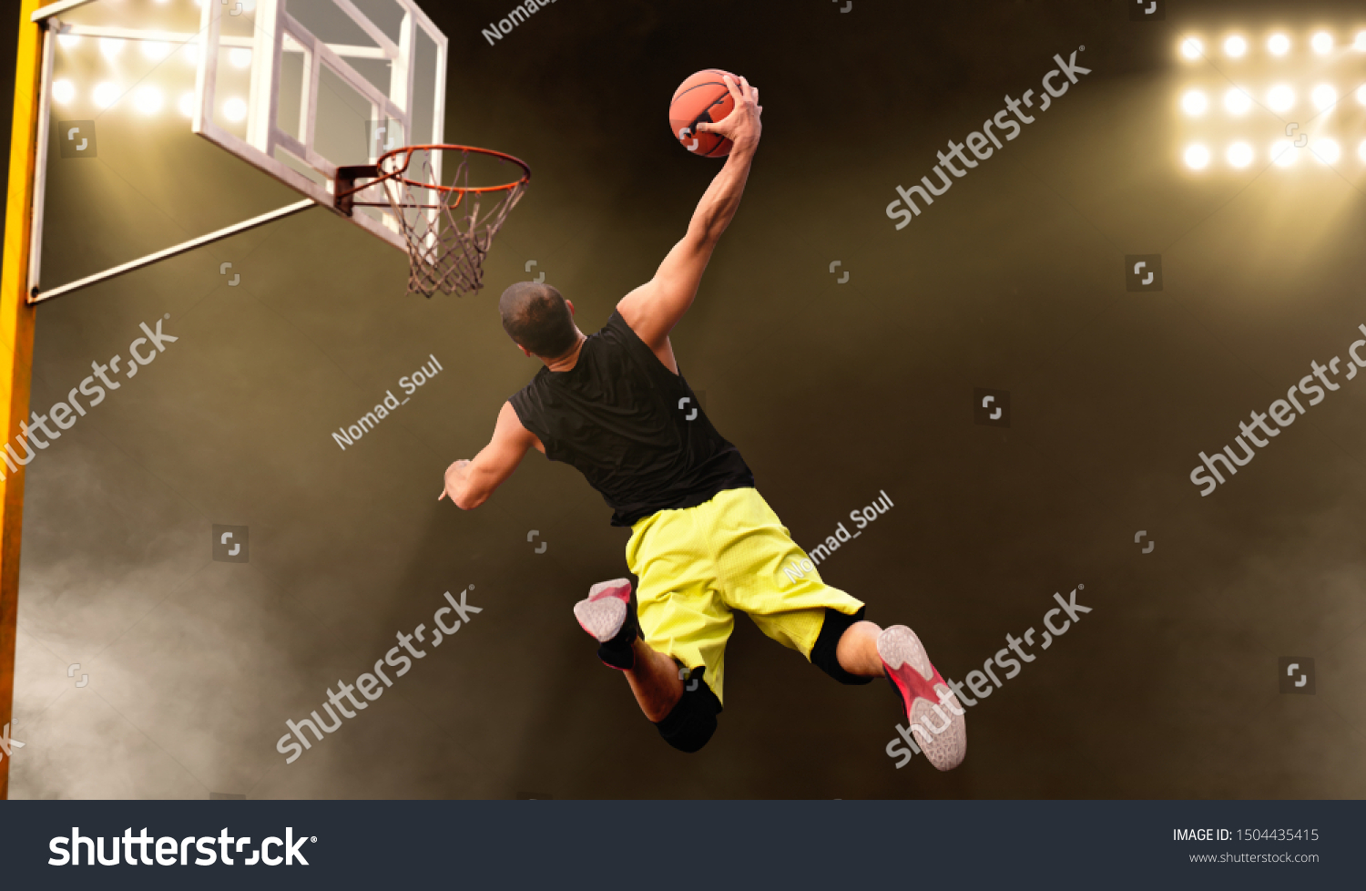 Basketball Player Makes Shoot Jump Stock Photo 1504435415 | Shutterstock