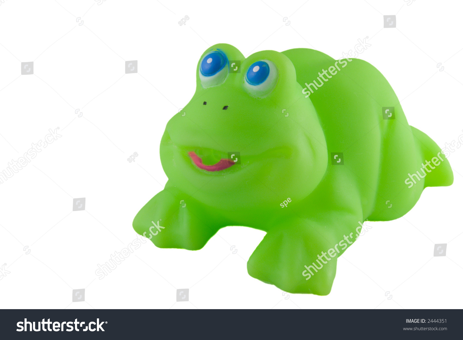 Bath Toy Bright Green Rubber Frog Stock Photo 2444351 - Shutterstock