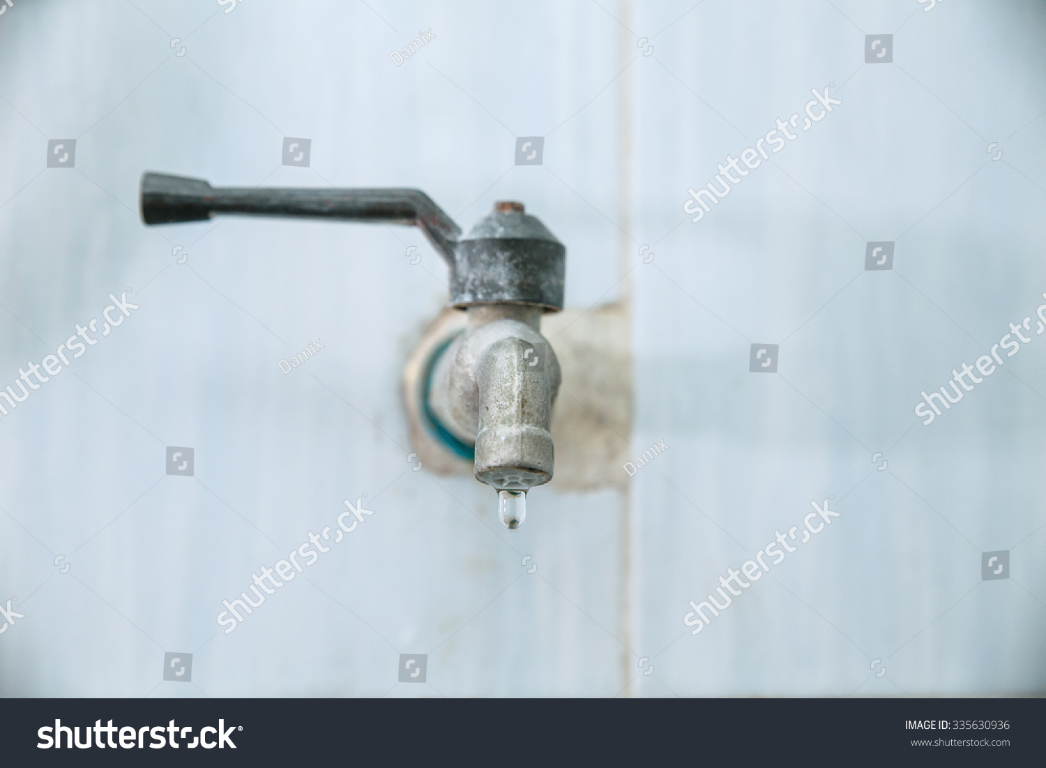 Bathroom Faucet Leak Focus Faucet Mouth Stock Photo Edit Now