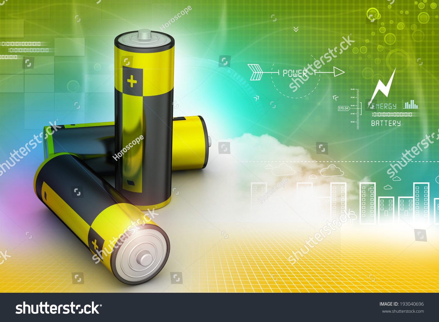 Batteries Background Stock Illustration 193040696 | Shutterstock