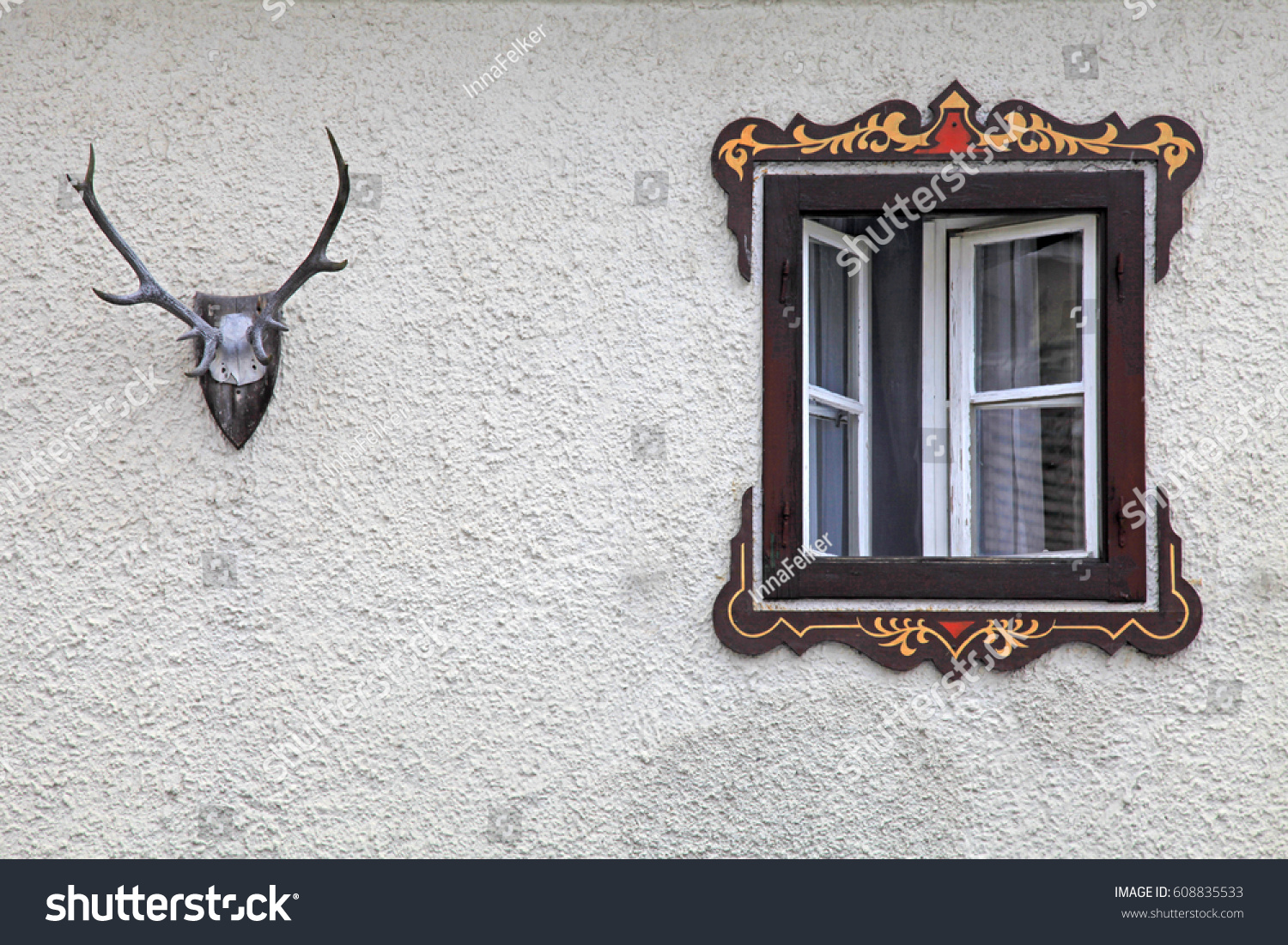 Bavarian Rural Window Typical Painted Frame Stock Photo Edit Now