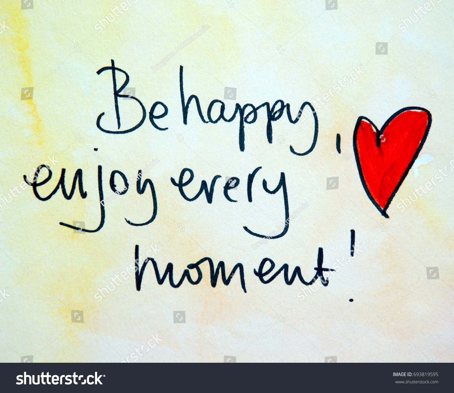 Be Happy Enjoy Every Moment Stock Photo Edit Now