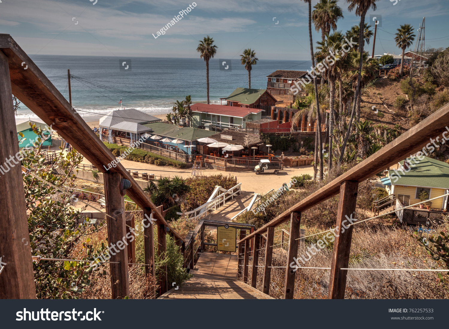 Beach Cottages Line Crystal Cove State Stock Photo Edit Now