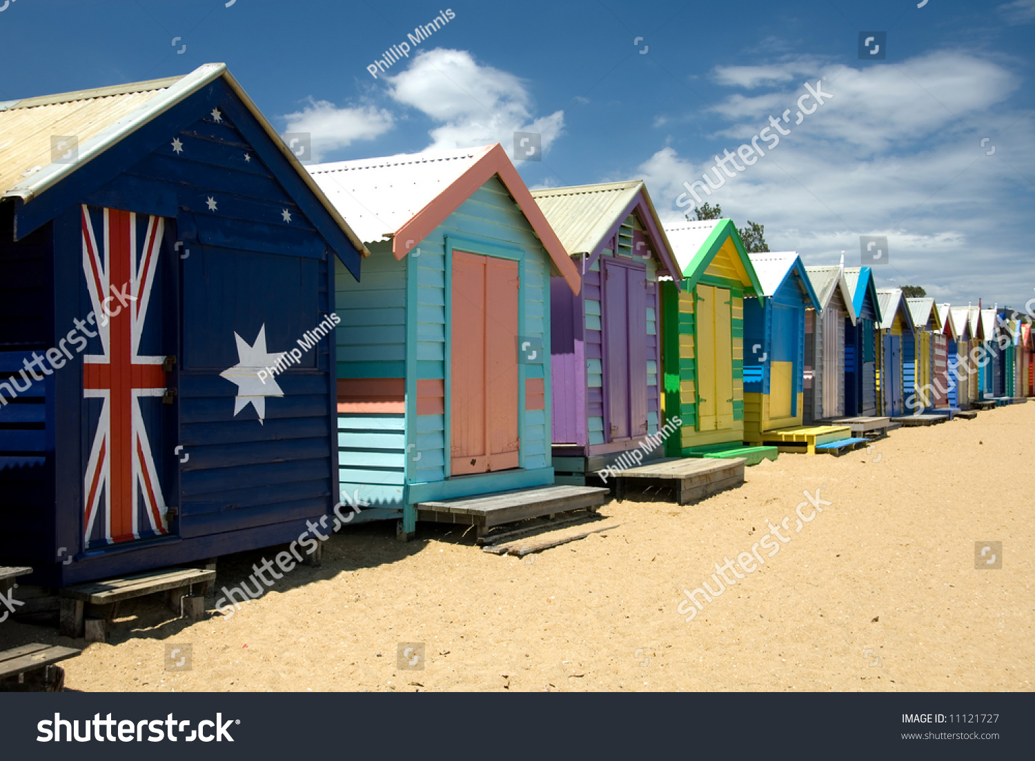 Beach Houses On Brighton Beach Melbourne Stock Photo Edit Now